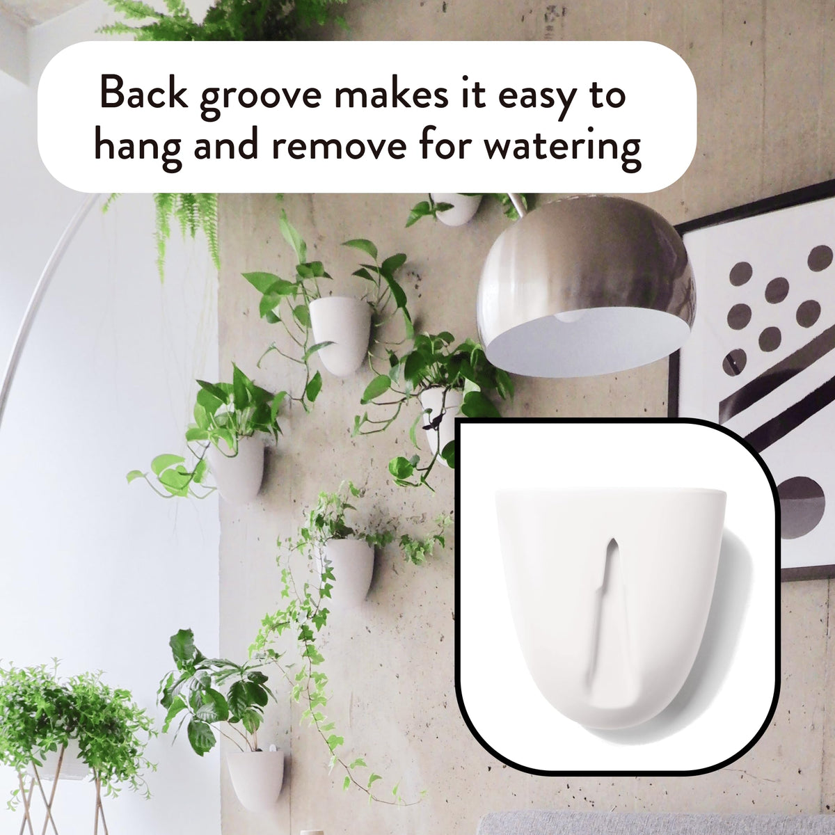 Make Good PlantPod Luxe easy installation with small nail, no wall damage.