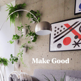 Make Good PlantPod Luxe indoor-ready wall planter blends with interior décor.