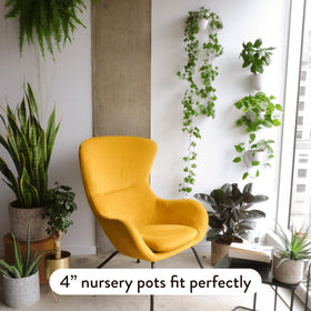 Make Good PlantPod Luxe vertical garden assembly on living room wall.