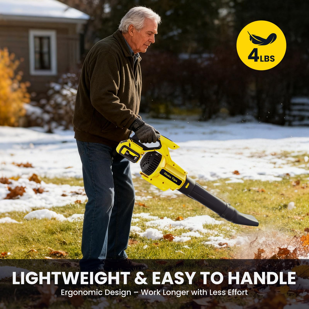 MakeTips 150-mph airflow powers quick debris clearance.