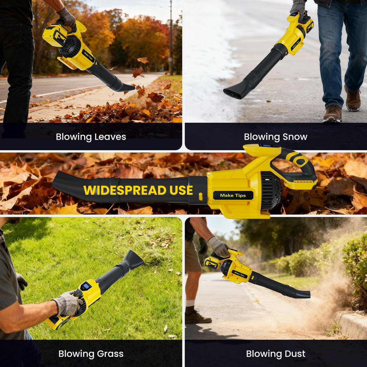 MakeTips all-season durable build handles wet leaves and snow.