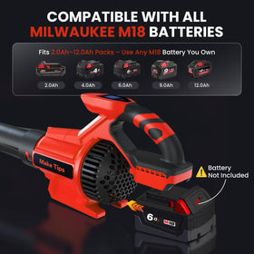 MakeTips brushless motor delivers up to 715 CFM for fast debris clearing