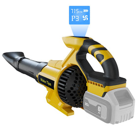 MakeTips cordless leaf blower with DeWalt attachment for easy yard debris removal.