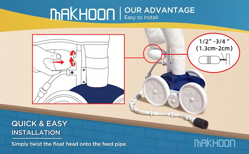 MAKHOON A20 float head for spa LL105PM, supports reliable spa maintenance