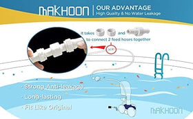 MAKHOON pool-cleaner hose-assembly shows simple swap and maintenance benefits.