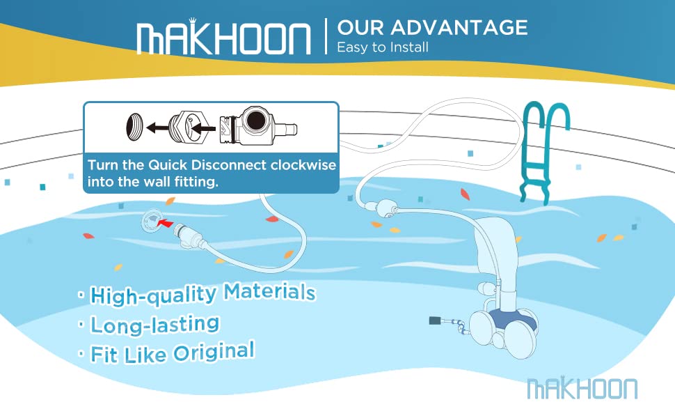 MAKHOON pool cleaner installation ready kit demonstrates simple setup
