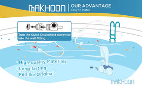 MAKHOON pool cleaner installation ready kit demonstrates simple setup