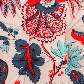 Makimoo blue-red leaves dining cushion blends style and comfort