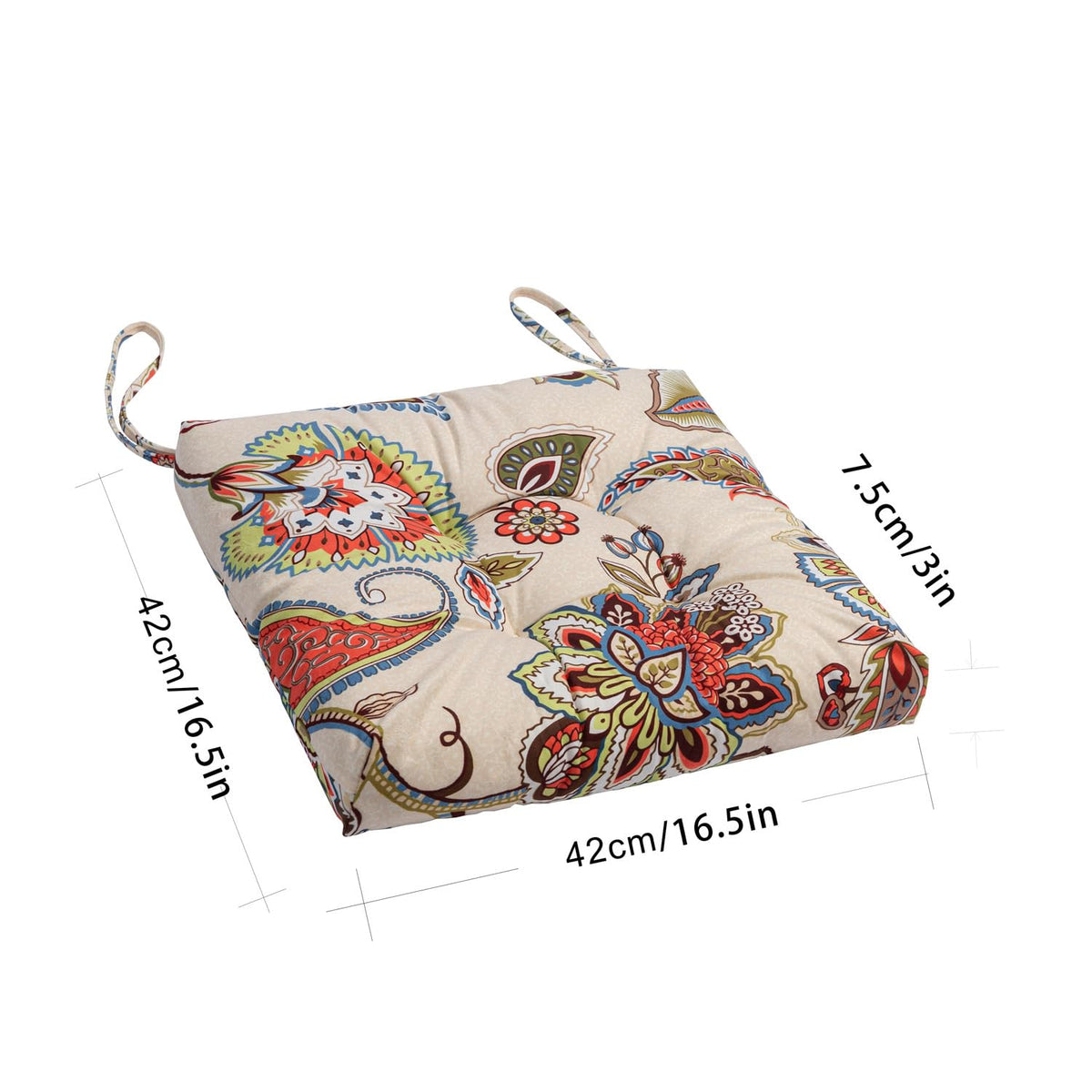 Makimoo patio dining cushion shown on patio for relaxed meals