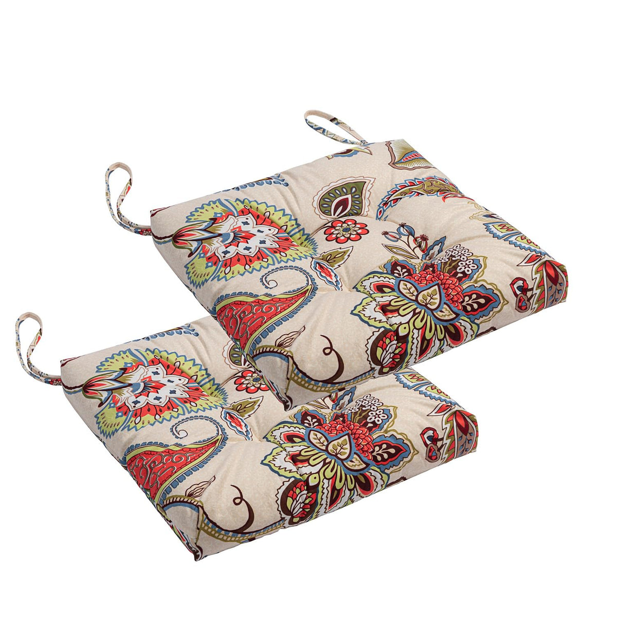 Makimoo two-pack wicker chair cushions add outdoor comfort to dining set