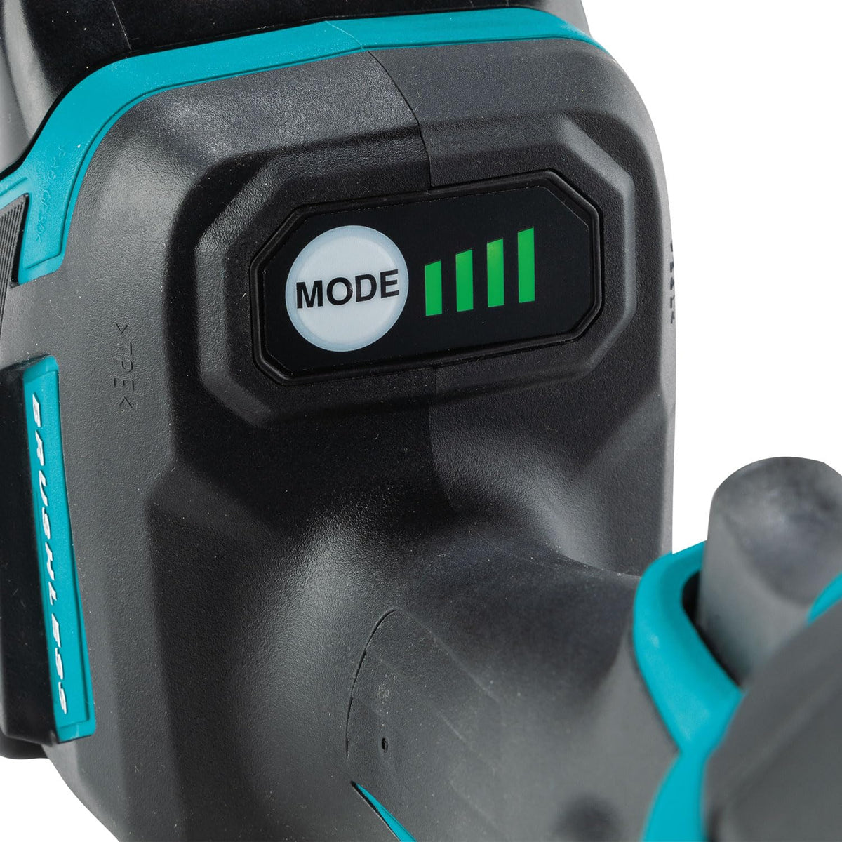 Makita DAS180Z LED work light illuminates dark corners for precise cleaning.