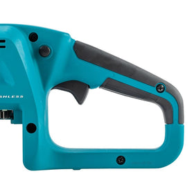 Makita XCU11Z front-hand-guard shows integrated safety chain brake.