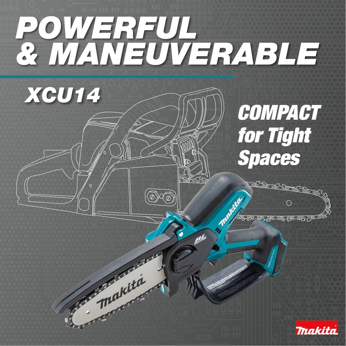 Makita XCU14Z handles cedar cuts with cordless efficiency.