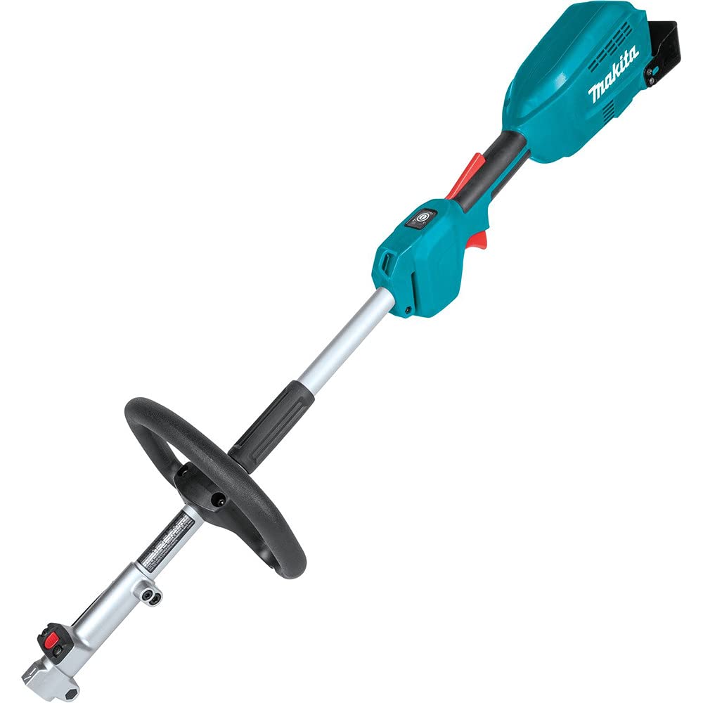 Makita XUX02SM1X4 10-inch pole saw attachment extends reach to high branches.