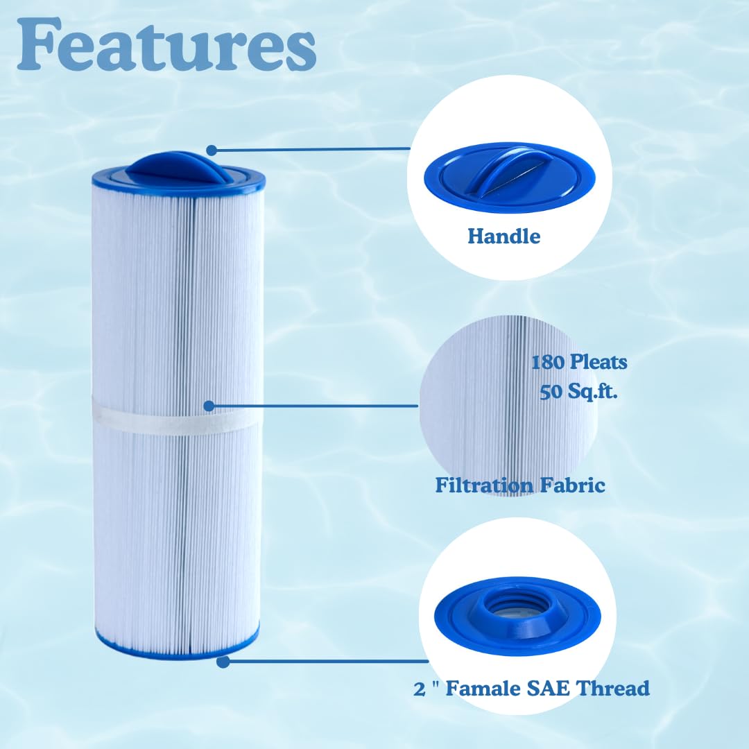 Malaka FD2007 filtration-area-50sqft offers broad coverage for clean water.