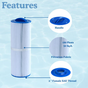 Malaka FD2007 filtration-area-50sqft offers broad coverage for clean water.