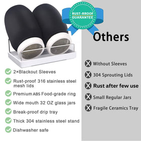 Malastar blackout sleeves keep sprouts sweeter in darker conditions.
