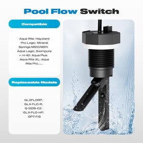 Malictele high-quality materials extend longevity of pool flow switch