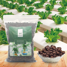 Malifea Leca pebbles in pot setup with breathable drainage