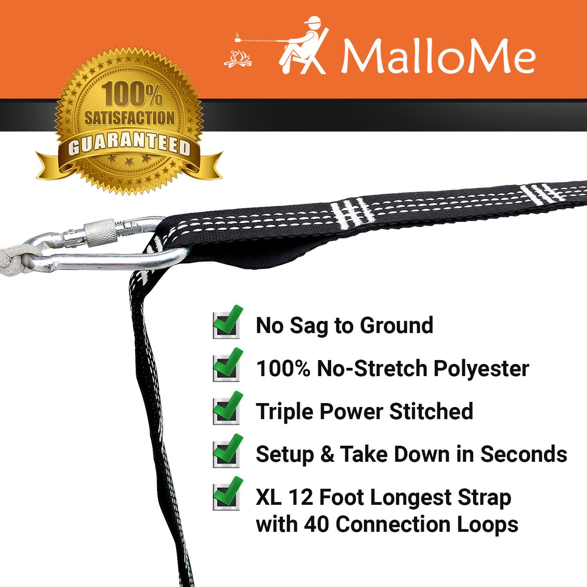 MalloMe adjustable loop system demonstrating precise positioning without knots.