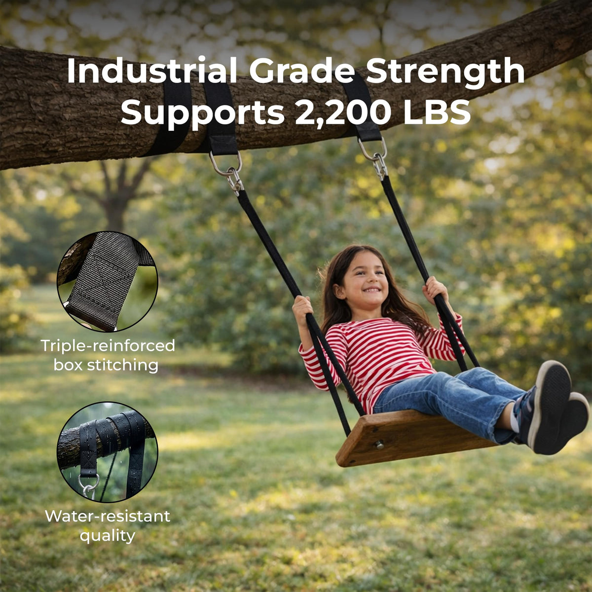 MalloMe hammock straps tightened between trees for quick outdoor hangs