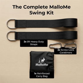 MalloMe outdoor use for swings and hammocks in backyards and camps