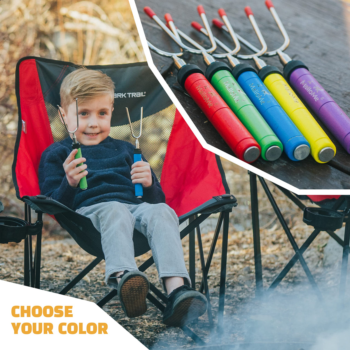 MalloMe sticks highlight safe 34-inch distance for kids around the fire