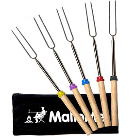 MalloMe Smores Sticks fire pit long for safe roasting.