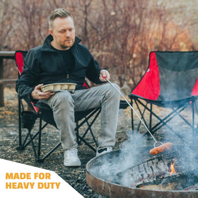 MalloMe Stores at safe distance from flames for worry-free roasting