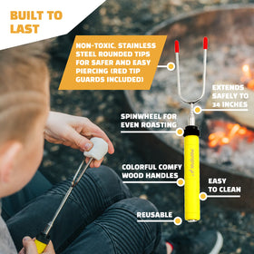 MalloMe stainless steel forks resist rust for easy cleaning after outdoor use