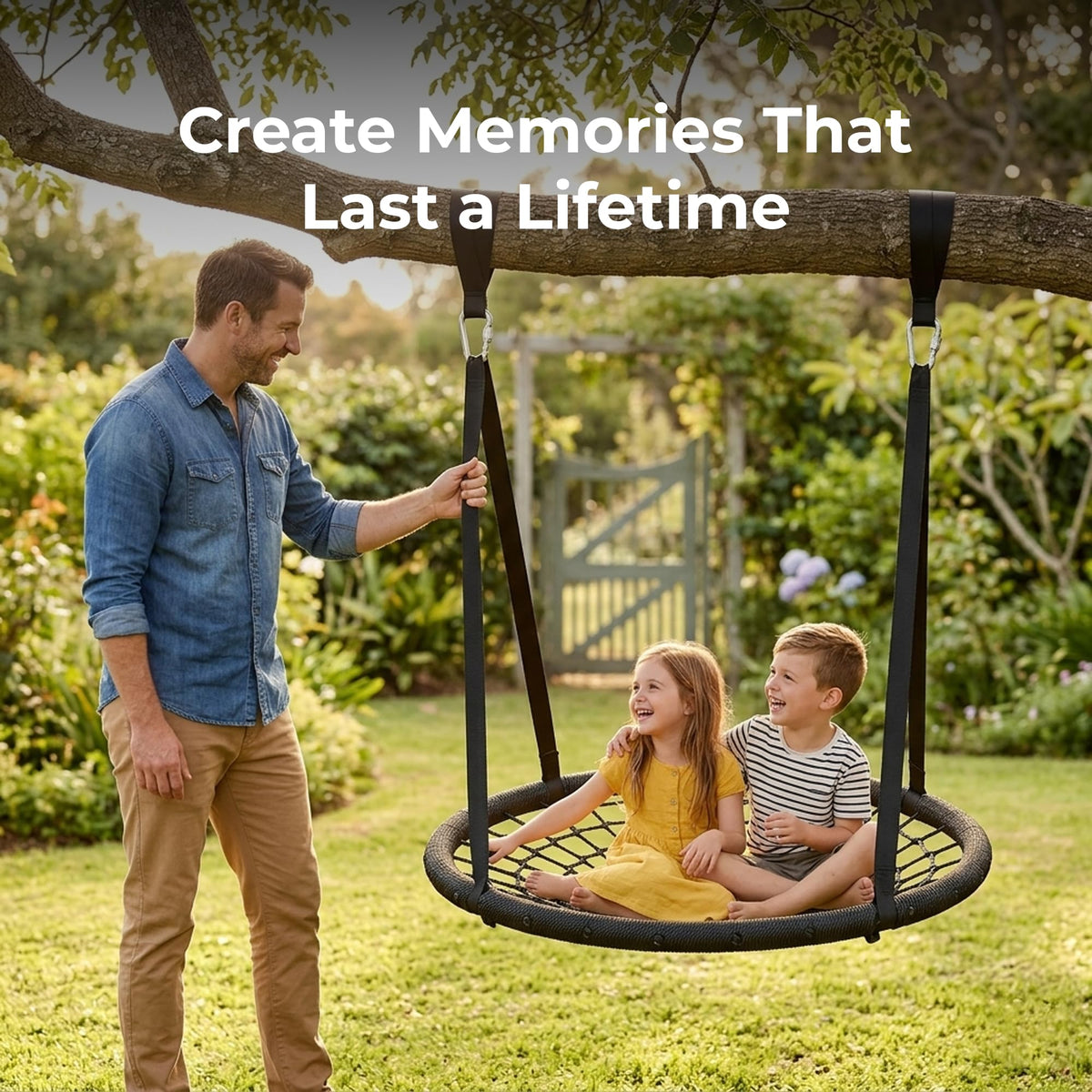 MalloMe tree-friendly wide straps protect bark while keeping setups stable