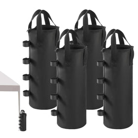Malomke 140 lbs top-zipper sand bags on canopy legs provide strong wind resistance.