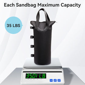Malomke 800D Oxford fabric sand bags resist tears and wear.