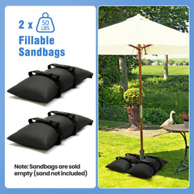 Malomke fillable sand bags with double-layer Velcro prevent leaks during windy days