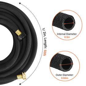 MAMIZO soaker hose 50ft brass connector close-up showing leak resistance
