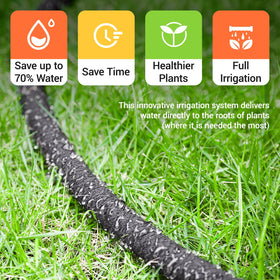 MAMIZO soaker hose 50ft compact roll for easy storage