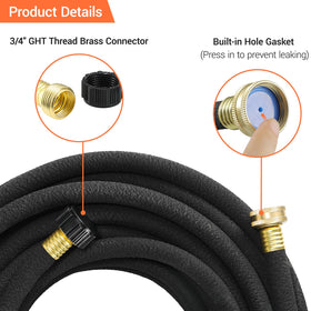 MAMIZO soaker hose 50ft drip holes close-up highlighting micro-holes