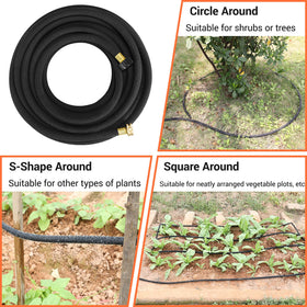 MAMIZO soaker hose rolls up for compact storage