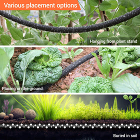 MAMIZO soaker hose 50ft water flow test demonstrates gentle irrigation