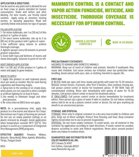 Mammoth Control application on leaves showing versatile garden protection