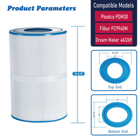 Mamokin 2-pack replacement spa filter ready for hot tub maintenance