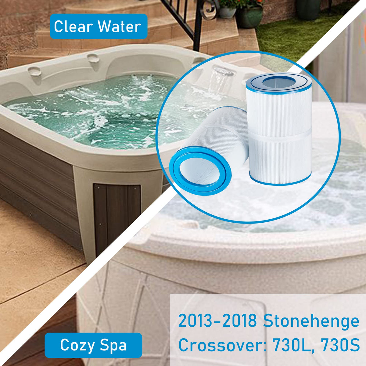Mamokin oval spa filter design supports long service life in hot tubs