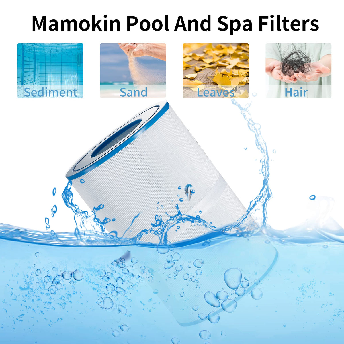 Mamokin oval filter size diagram showing 6-1-4 by 5-1-4 inches