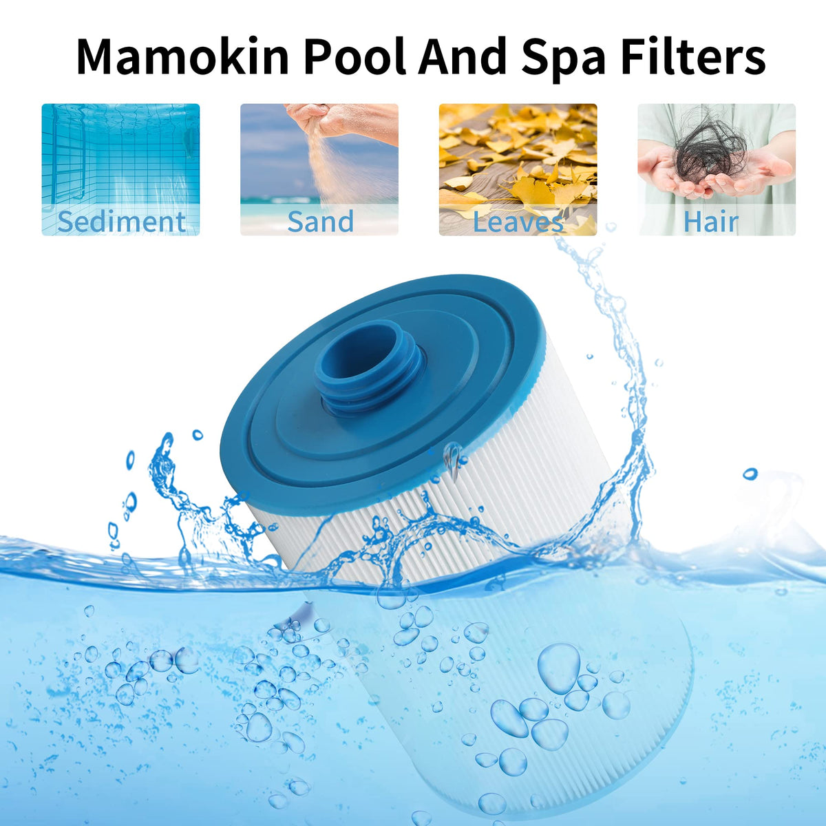 Mamokin PWW50 packaging image for quick spa filter setup