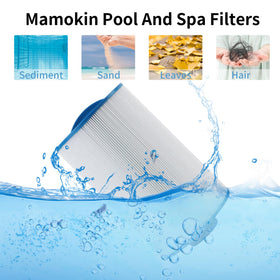 Mamokin 6CH-402 filter media close-up highlighting durable trilobal design.