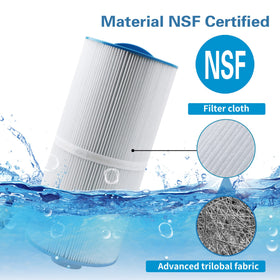Mamokin spa filter 6CH-960 dimensions with 15-inch length and 6.75-inch diameter