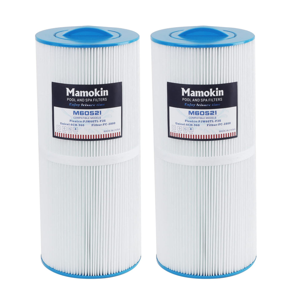 Mamokin spa filter 6CH-960 front view showing compatible cartridge design for spas