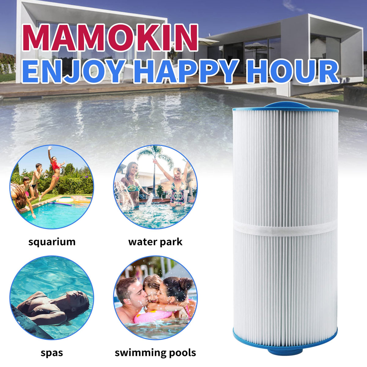 Mamokin spa filter 6CH-960 being installed in a spa system