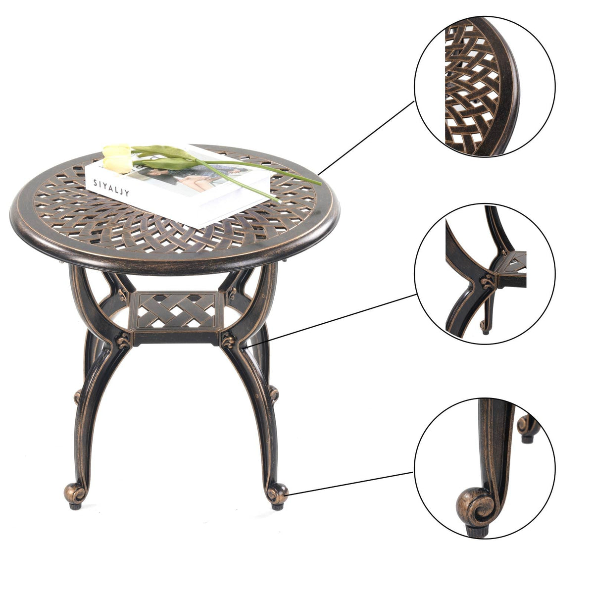 Mandolin central stability design includes a square platform for added items.