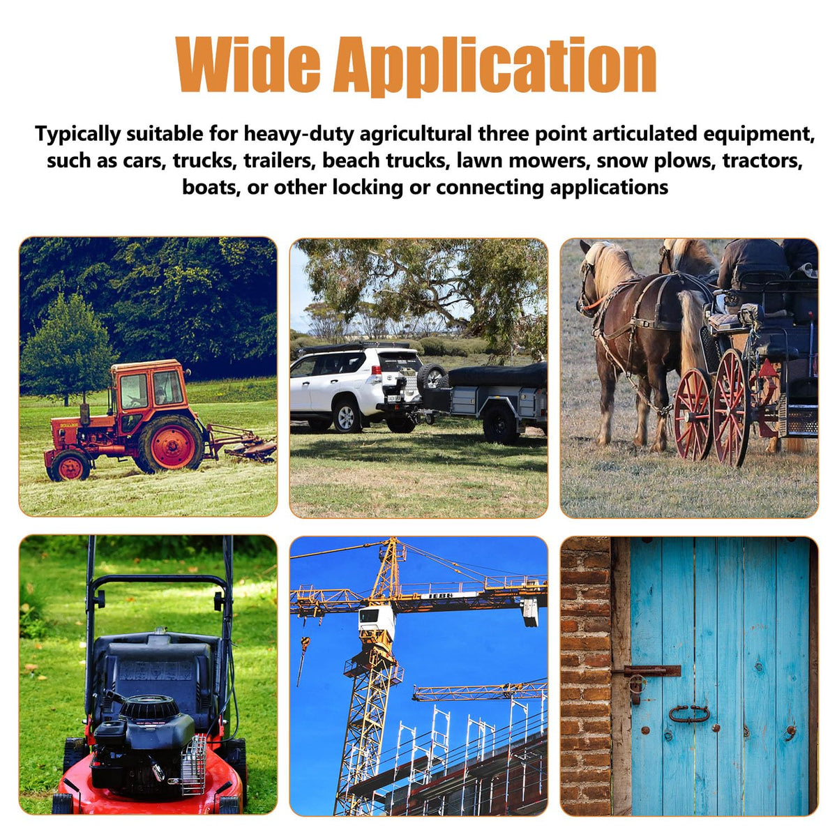 mankk hitch pins support farm equipment and trailers